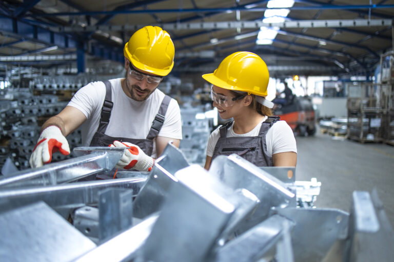 factory workers working production line